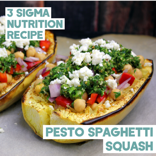 Pesto Spaghetti Squash 3 Sigma Nutrition Recipe